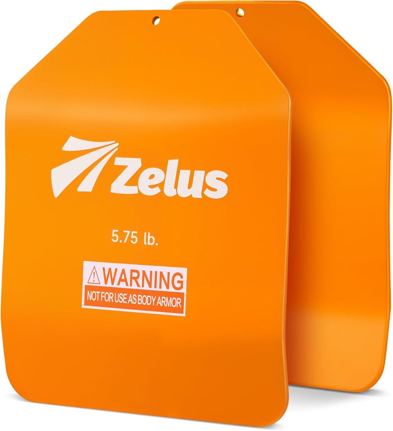 ZELUS Curved Weighted Vest Plates for Workout, 5.75/8.75/13.75LB Pairs Steel Weight Plates for Tactical Weight Vest, Ergonomic Training Plates for Running, CrossFit & Strength Training - Image 1